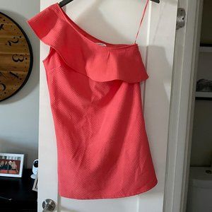 Cupcakes & Cashmere One Shoulder Pink Dress Small